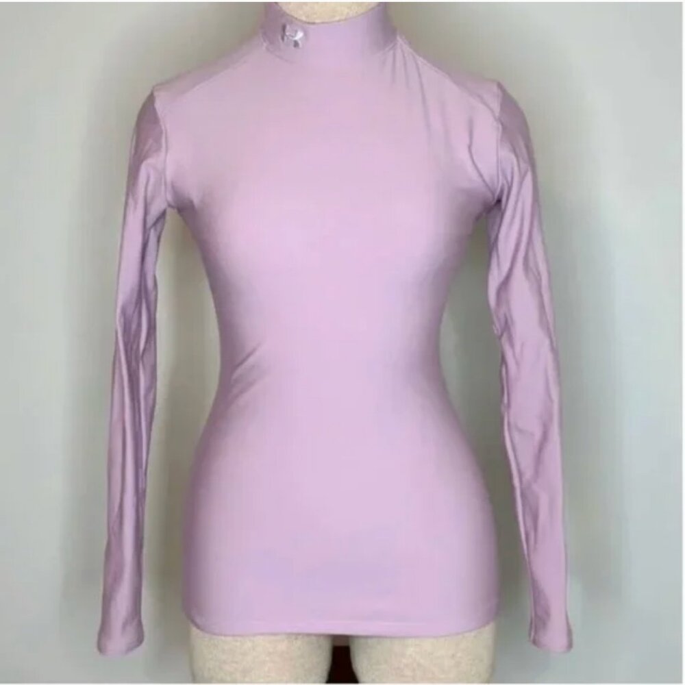 Under Armour Girl's Cold Gear Thermal Mock Turtle Neck Base Layer Size Medium